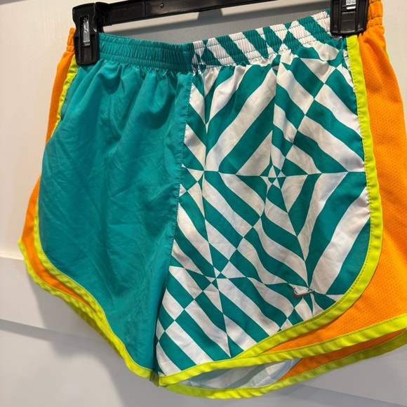 Nike Teal and Orange Women's Athletic Shorts - Picture 2 of 7